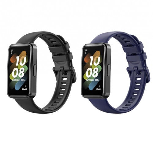 Horlogebandje Huawei Band 10 NFC / 10 / 9 NFC / 9 / 8 NFC / 8 Nylon Elastisch Gevlochten Bandje Middernachtblauw