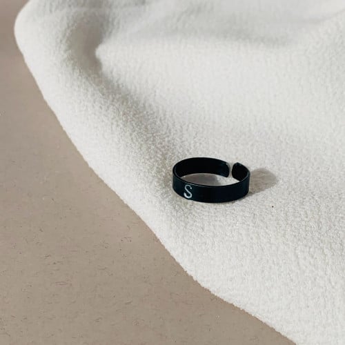 Stamp ring black( حرف )