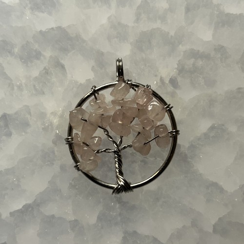 تعليقة سلسلة روز كورتز - Rose Quartz Pendant