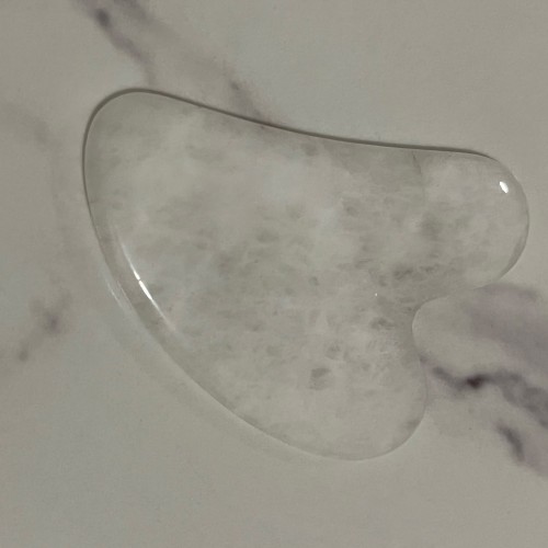 اداة غوا شا كوارتز شفاف- Clear Quartz Gua Sha Tool