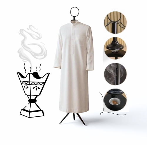 مبخرة وشماعة مع فتحات لتبخير الملابس وعلاقة متعددة الاستخدامات - VERTIK