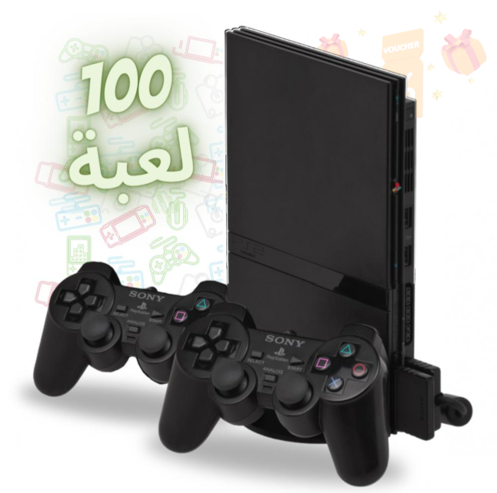 سوني 2 معدل ب 100 لعبة ا PS2 ا ويوجد ميموري كارد لحفظ التقدم 2 