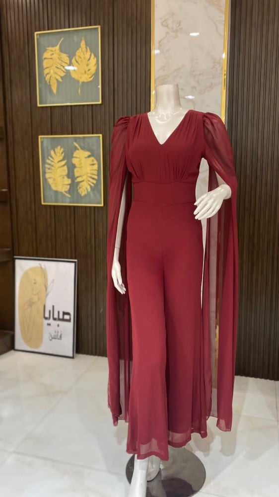 جمبسوت سهرة باكمام شال شيفون