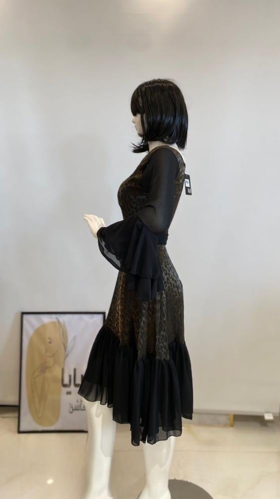 فستان برنت بأكمام منفوشة