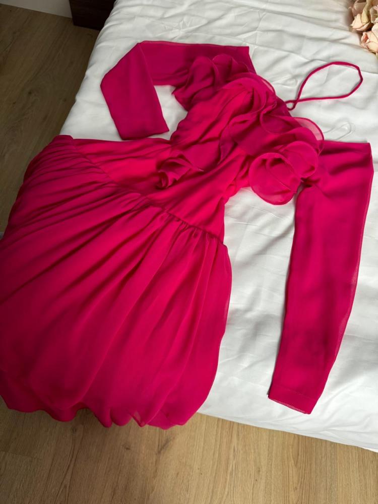 فستان شيفون فوشي