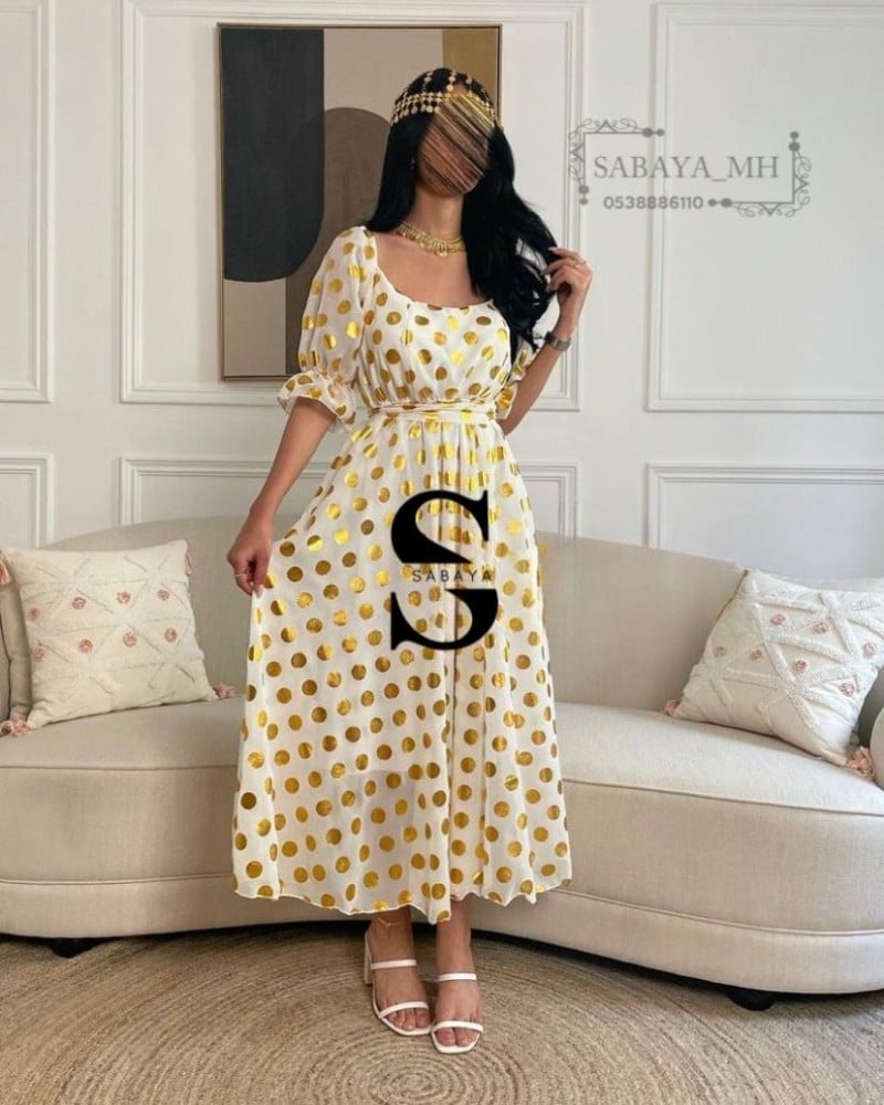 فستان تراثي لمعة برنت تألقي بإطلالة تراثية عصرية