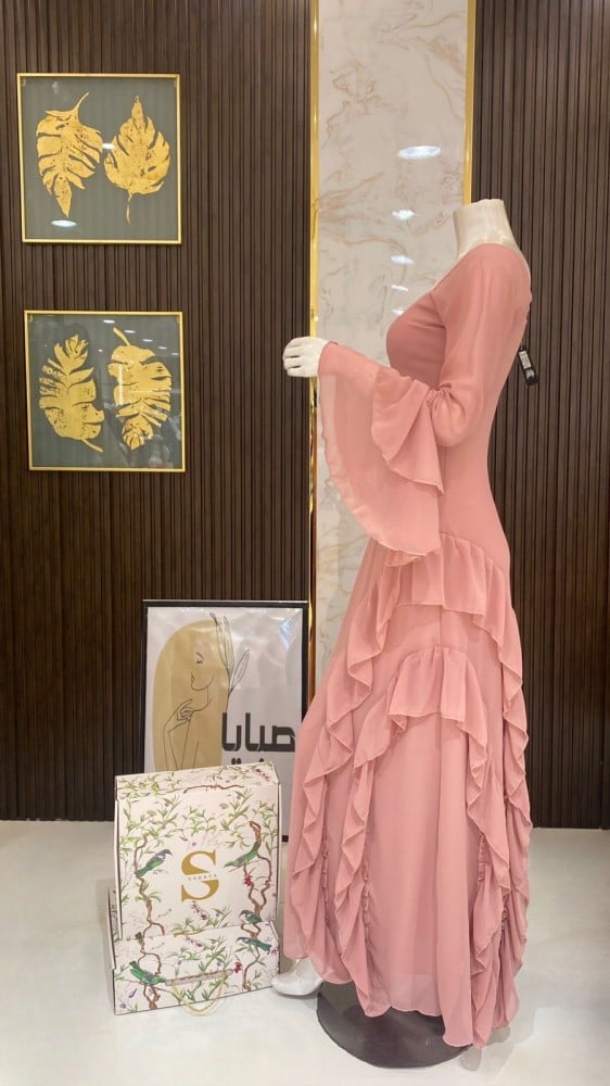 فستان شيفون مكرمش - أناقة ناعمة بتفاصيل مميزة