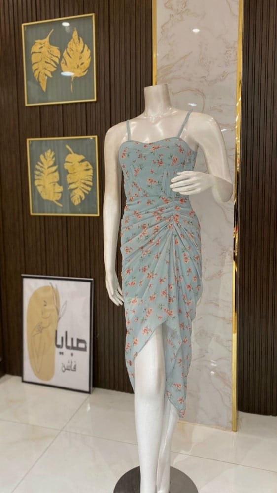 فستان سواريه مشجر كسرات