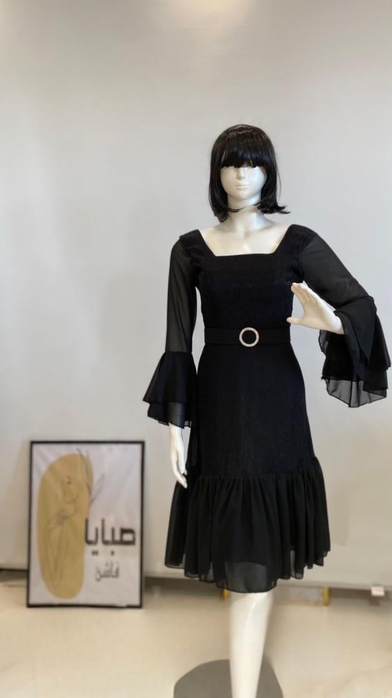 فستان برنت بأكمام منفوشة