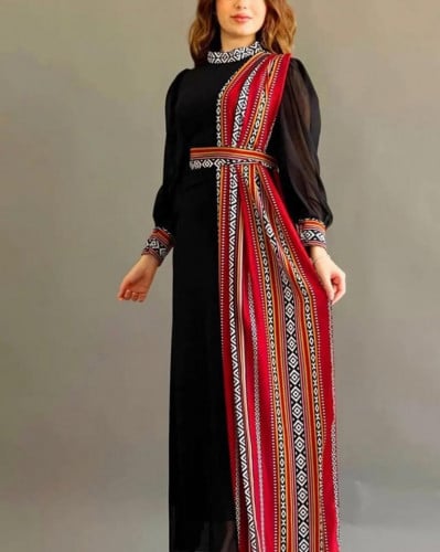 فستان سديري التأسيس - أناقة تراثية بتصميم مميز