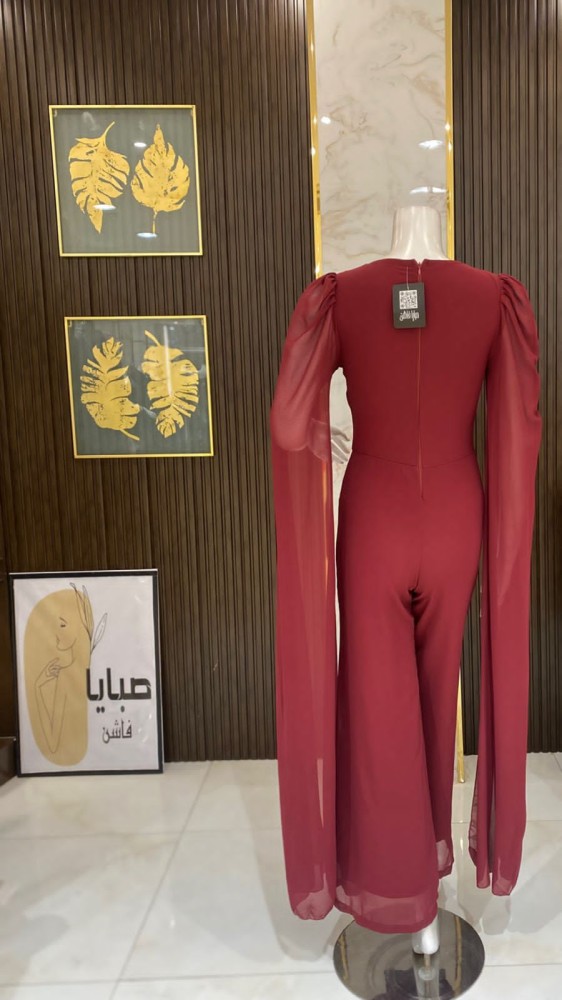 جمبسوت سهرة باكمام شال شيفون