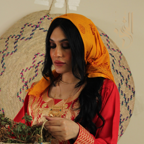شال ربطة شعر اورنج