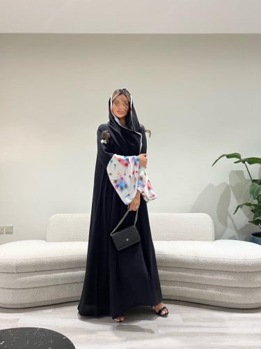 القمــاش كريب لايت•اكمـام ستان هندي•قصـه كلـوش