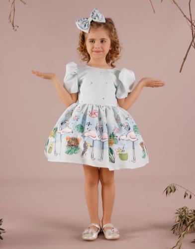 فستان الفلامنقو  + فيونكة شعر