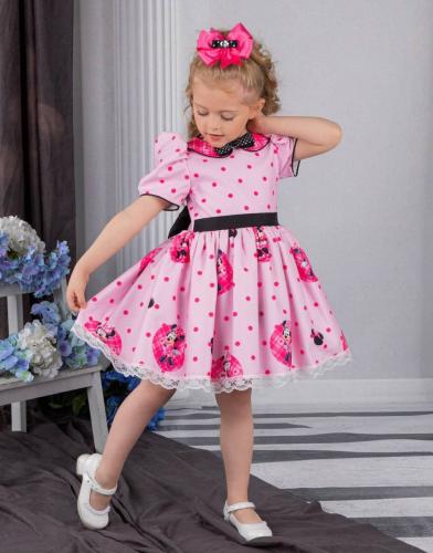 فستان ميني ماوس  + فيونكة شعر