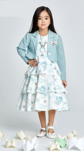 فستان مورد قطعتين + اكسسوار