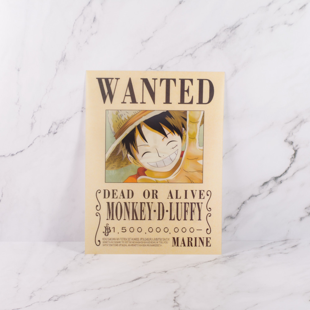 Luffy Zoro Sanji WANTED 3D Poster