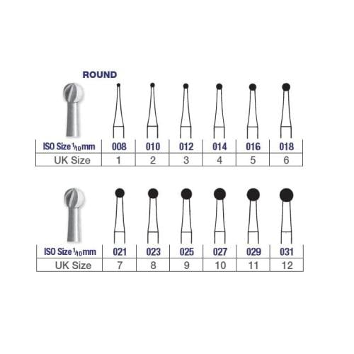 Carbide rund bur high speed