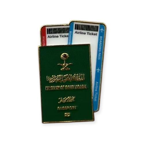 ستيكر حديد جواز السفر مع تذاكر