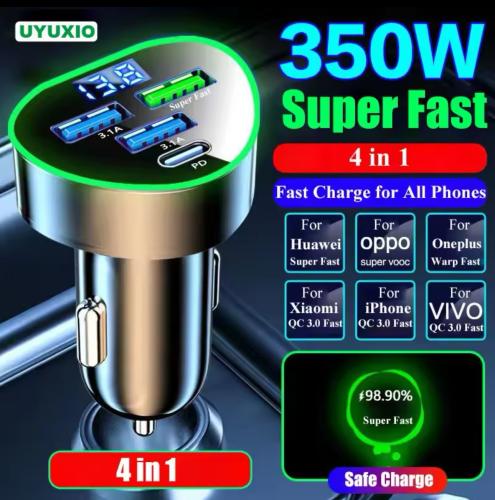شاحن هاتف السيارة UYUXIO USB C شحن سريع للغاية في...