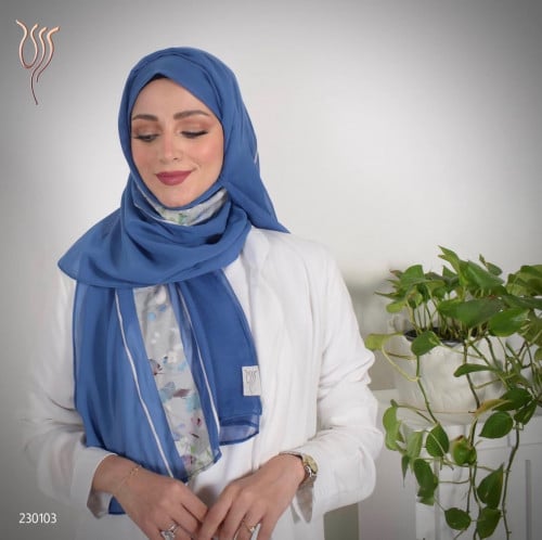 طرحة بوال وليزر أزرق بحري مشجر طبقة واحدة