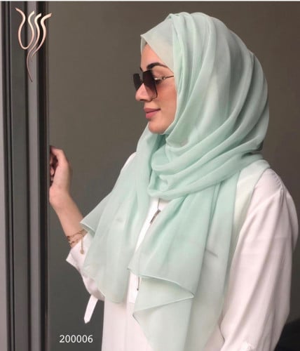 طرحة بوال سادة فستقي طبقة واحدة