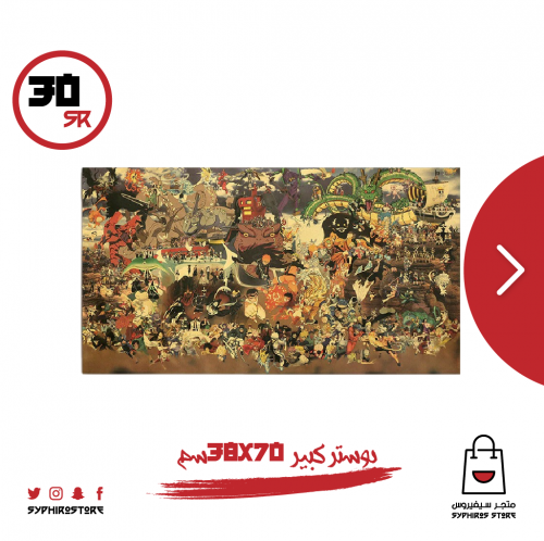 بوستر كبير لشخصيات أنمي كثيرة