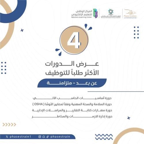 عرض الدورات الاكثر طلباً للتوظيف