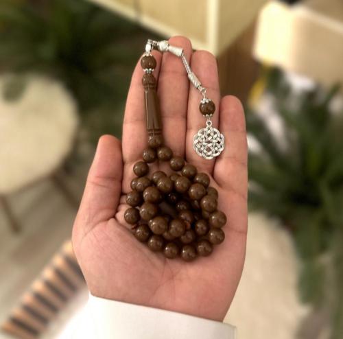 سبحه بكلايت بني غامق