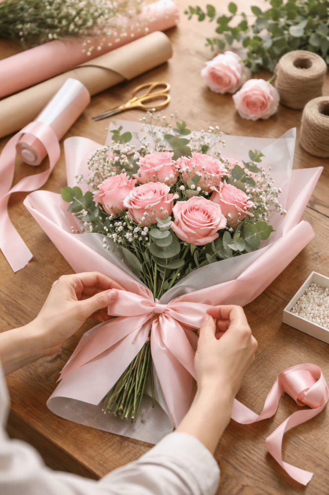 كيف-تغليف-الورد-الهدية-الحديثة