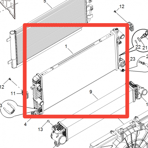 رديتر ماء  ام جي MG RX5