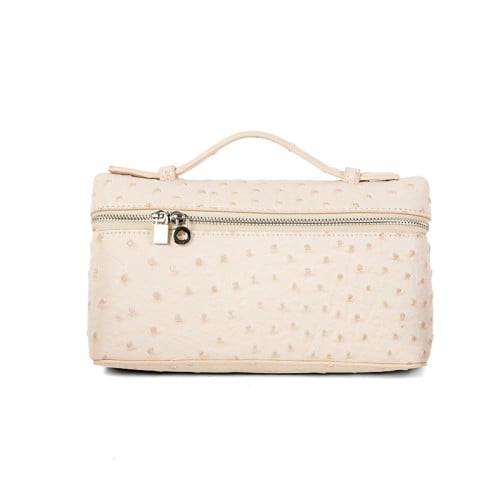 LP- ostrich leather bag-light beige