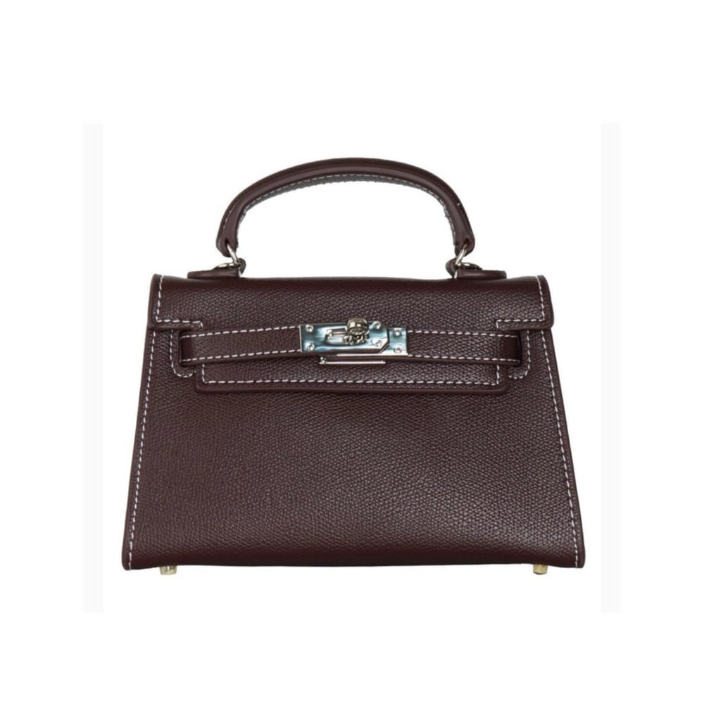 22cm Maroon -silver hardware
