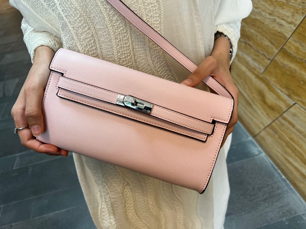 Pink and best sale silver clutch