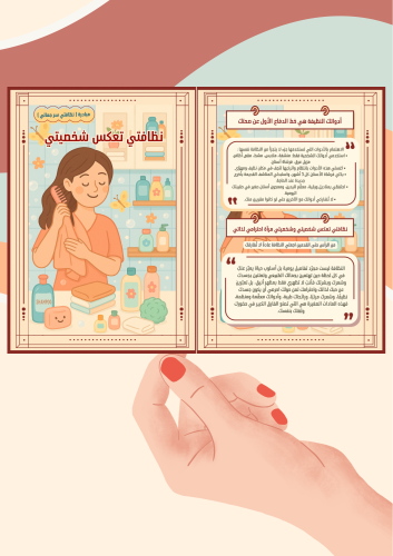 مطوية نظافتي تعكس شخصيتي ( ملف رقمي pdf ليس مطبوع)