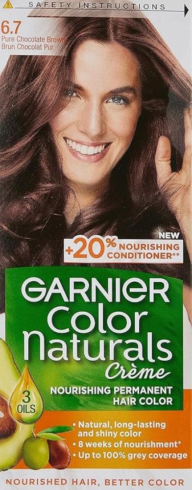 غارنييه صبغه شعر طبيعيه 6.7 بني شوكولاته نقي