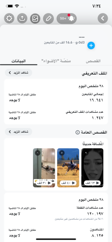 حساب 16.6k مشترك صانع محتوى بالردود مشاهداته 7k بي...