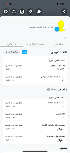 حساب 6.8k مشترك صانع محتوى شبه رباعي مشاهداته 3k ب...