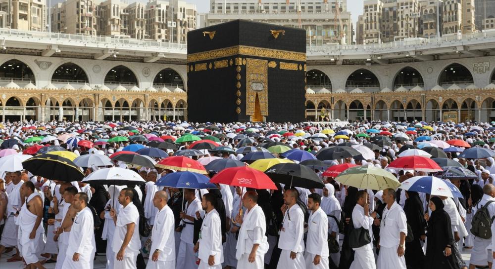مظلات الحج | حماية مثالية من الشمس وحرارة الصيف