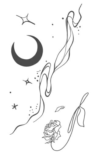 تاتو وسم الأعشاب المؤقت (1166)