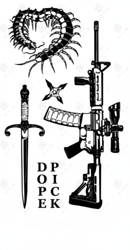 تاتو وسم الأعشاب المؤقت (1247)