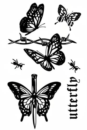 تاتو وسم الأعشاب المؤقت (1262)