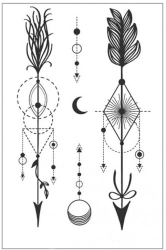 تاتو وسم الأعشاب المؤقت (544)