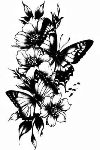 تاتو وسم الأعشاب المؤقت (1187)