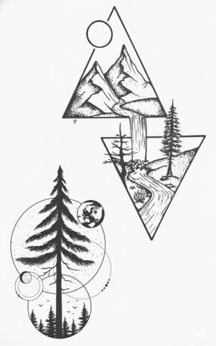 تاتو وسم الأعشاب المؤقت (615)