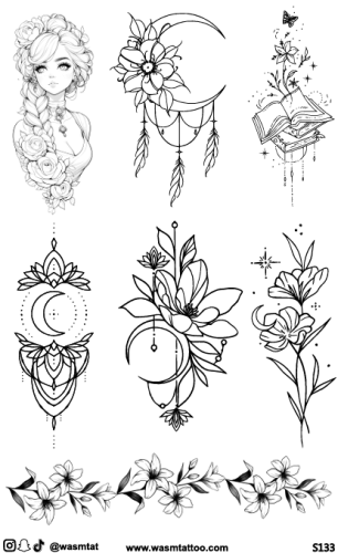 تاتو وسم الأعشاب المؤقت (S133)