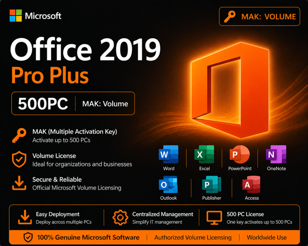 Office 2019 Pro Plus 500PC [MAK:Volume]