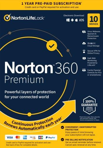 Norton 360 Premium1 Year10 device