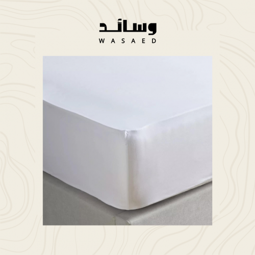 شرشف مفرد أبيض مطاطي 200*100 سم، صاعة صيني بجودة ع...