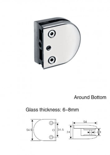 حامل زجاج لون كروم  8-6 ملي
